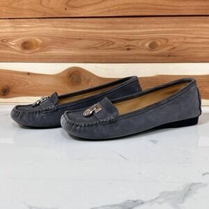 Michael Kors Suede Loafer Driving Moccasins Slip On Flats Gray Women's Size 7‎